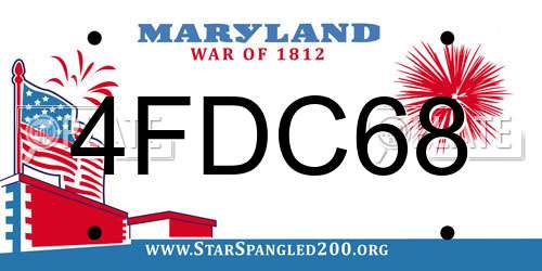 4FDC68 Maryland License Plate