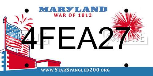 4FEA27 Maryland License Plate