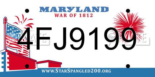 4FJ9199 Maryland License Plate