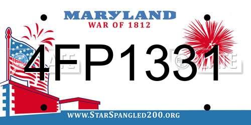 4FP1331 Maryland License Plate