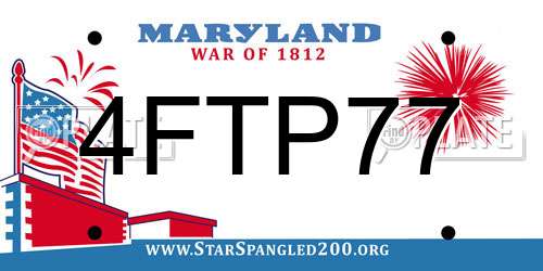 4FTP77 Maryland License Plate