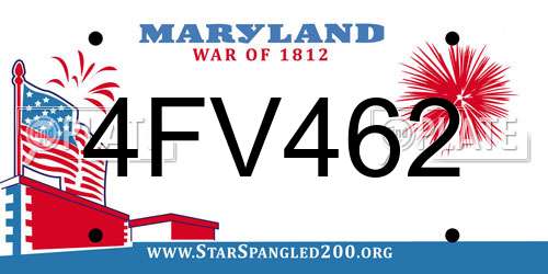 4FV462 Maryland License Plate