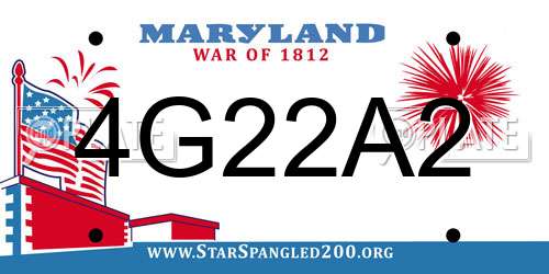 4G22A2 Maryland License Plate