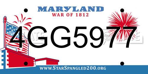 4GG5977 Maryland License Plate