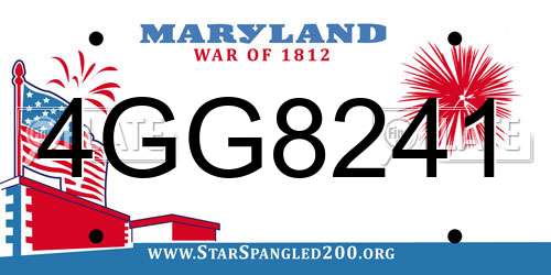 4GG8241 Maryland License Plate