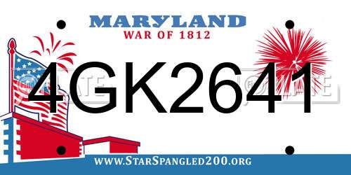 4GK2641 Maryland License Plate