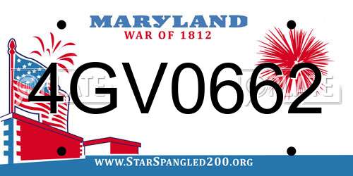4GV0662 Maryland License Plate
