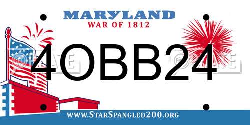4OBB24 Maryland License Plate