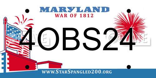 4OBS24 Maryland License Plate