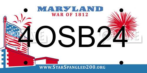 4OSB24 Maryland License Plate