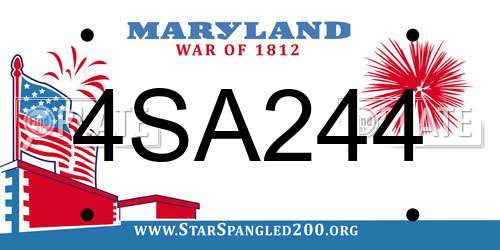 4SA244 Maryland License Plate