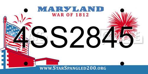 4SS2845 Maryland License Plate