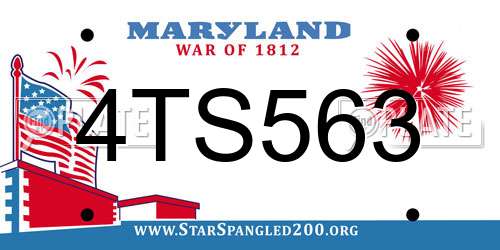 4TS563 Maryland License Plate