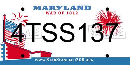 4TSS137 Maryland License Plate