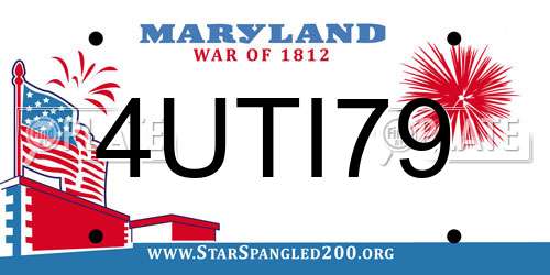 4UTI79 Maryland License Plate