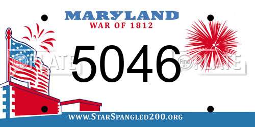 5046 Maryland License Plate