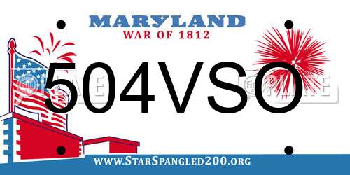 504VSO Maryland License Plate