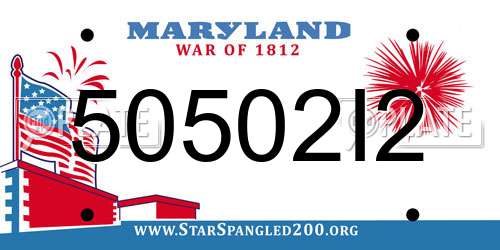 50502I2 Maryland License Plate
