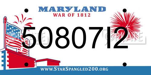 50807I2 Maryland License Plate