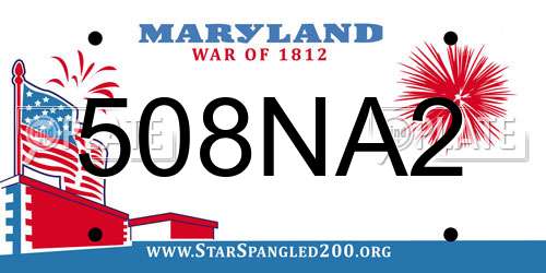 508NA2 Maryland License Plate