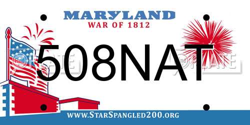 508NAT Maryland License Plate
