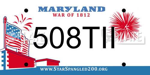508TII Maryland License Plate