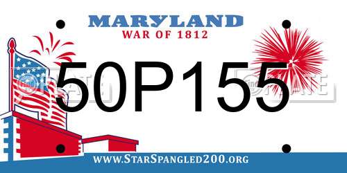 50P155 Maryland License Plate