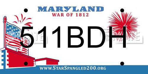 511BDH Maryland License Plate