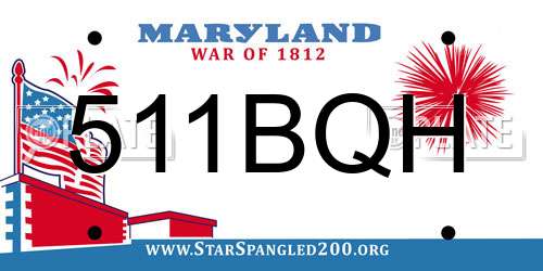 511BQH Maryland License Plate