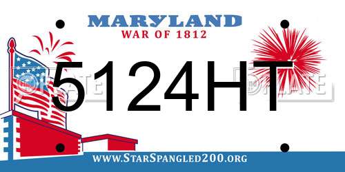 5124HT Maryland License Plate