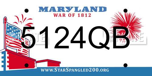 5124QB Maryland License Plate