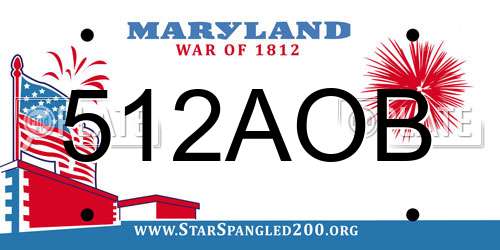 512AOB Maryland License Plate