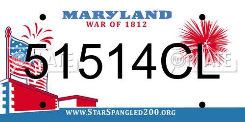 51514CL Maryland License Plate