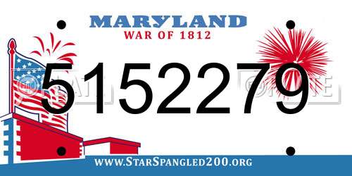 5152279 Maryland License Plate