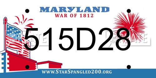 515D28 Maryland License Plate