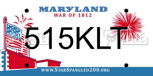 515KLT Maryland License Plate