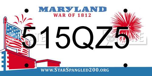 515QZ5 Maryland License Plate