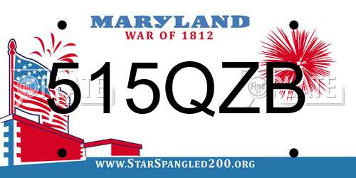 515QZB Maryland License Plate