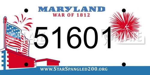 51601 Maryland License Plate