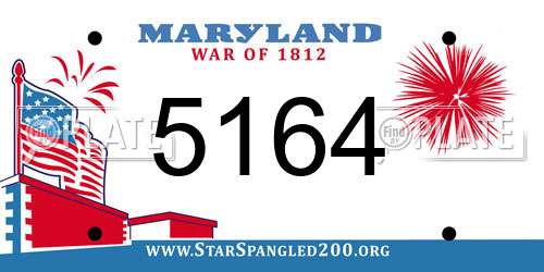 5164 Maryland License Plate
