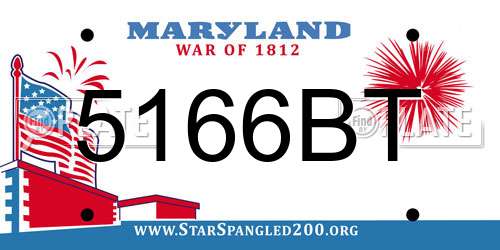 5166BT Maryland License Plate