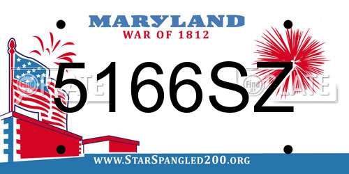5166SZ Maryland License Plate