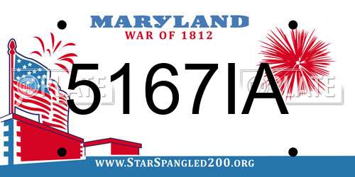 5167IA Maryland License Plate