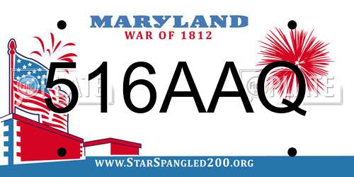516AAQ Maryland License Plate