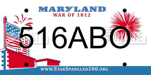 516ABO Maryland License Plate