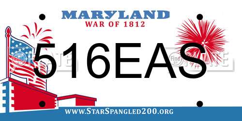 516EAS Maryland License Plate