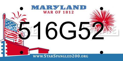 516G52 Maryland License Plate
