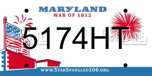 5174HT Maryland License Plate