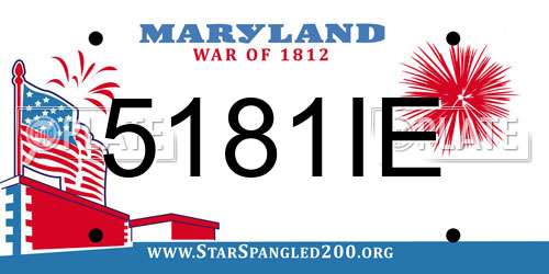 5181IE Maryland License Plate