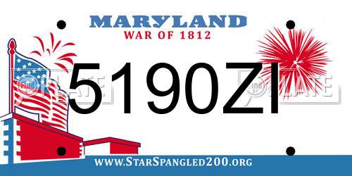 5190ZI Maryland License Plate